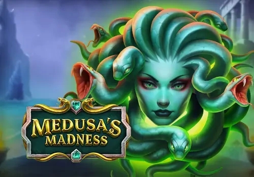 Medusa's Madness spelscherm met mystieke Griekse mythologie thema en spannende game features